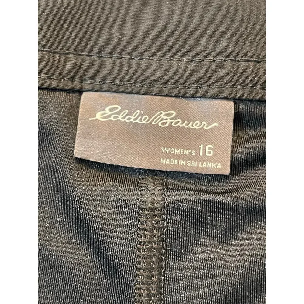 Eddie Bauer Adventurer 2.0 Skort Black Active Hiking Golf Skirt Shorts Size 16